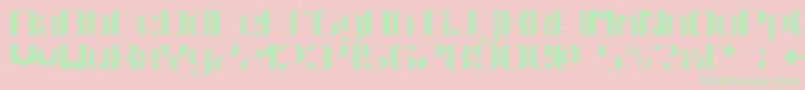 フォントHyperbola – ピンクの背景に緑の文字