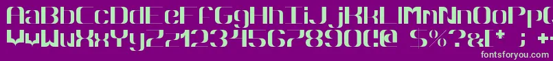 Шрифт Hyperbola – зелёные шрифты на фиолетовом фоне