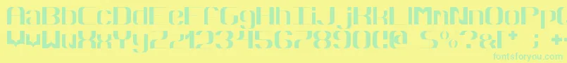 Hyperbola Font – Green Fonts on Yellow Background