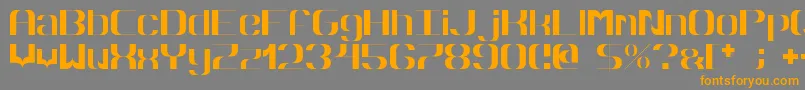 Hyperbola Font – Orange Fonts on Gray Background