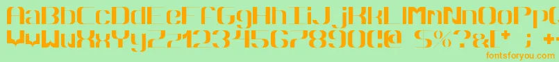 Hyperbola Font – Orange Fonts on Green Background