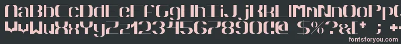 フォントHyperbola – 黒い背景にピンクのフォント