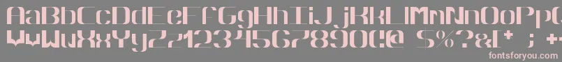 Hyperbola Font – Pink Fonts on Gray Background