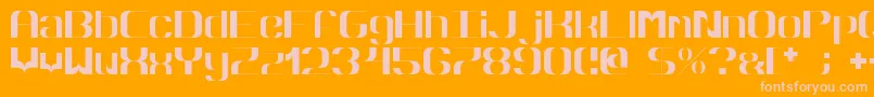 Hyperbola Font – Pink Fonts on Orange Background