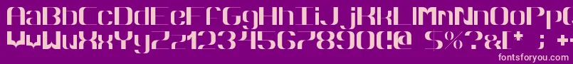 Hyperbola Font – Pink Fonts on Purple Background