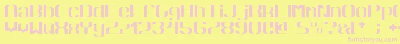 Hyperbola Font – Pink Fonts on Yellow Background