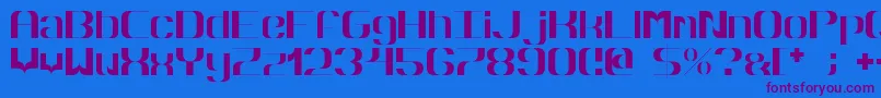 Hyperbola Font – Purple Fonts on Blue Background