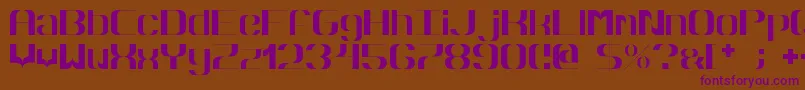Hyperbola Font – Purple Fonts on Brown Background