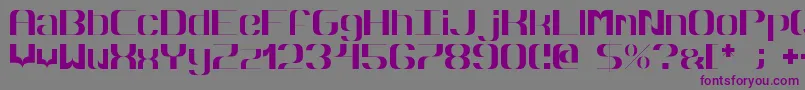 Hyperbola Font – Purple Fonts on Gray Background