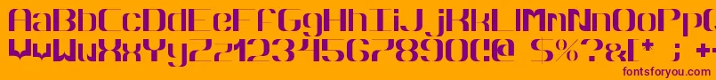 Hyperbola Font – Purple Fonts on Orange Background
