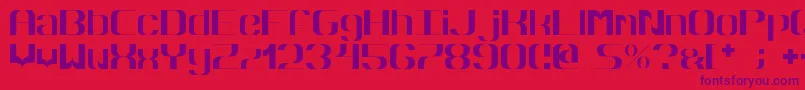 フォントHyperbola – 赤い背景に紫のフォント