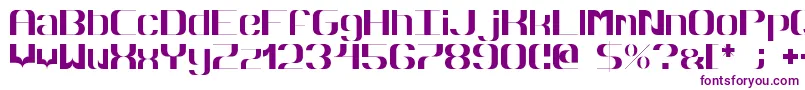 Hyperbola Font – Purple Fonts on White Background