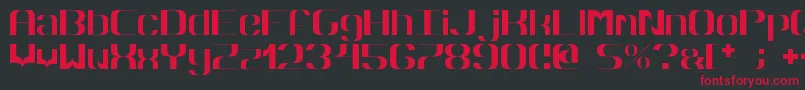 Hyperbola Font – Red Fonts on Black Background