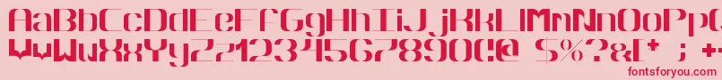Hyperbola Font – Red Fonts on Pink Background
