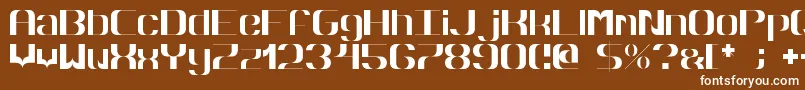 Шрифт Hyperbola – белые шрифты на коричневом фоне