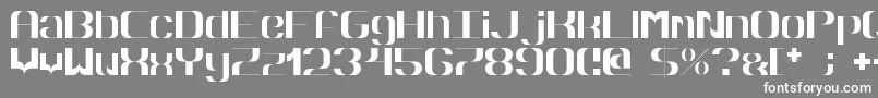 フォントHyperbola – 灰色の背景に白い文字