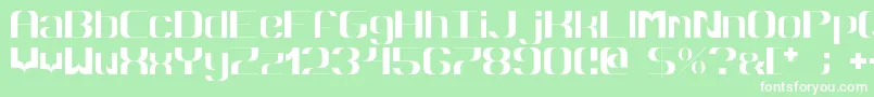 フォントHyperbola – 緑の背景に白い文字