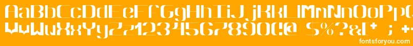 フォントHyperbola – オレンジの背景に白い文字