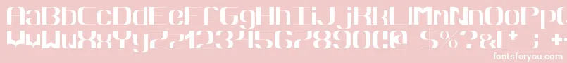 Hyperbola Font – White Fonts on Pink Background