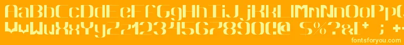 Hyperbola Font – Yellow Fonts on Orange Background