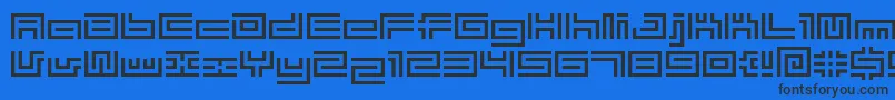 Шрифт Bmtube – чёрные шрифты на синем фоне