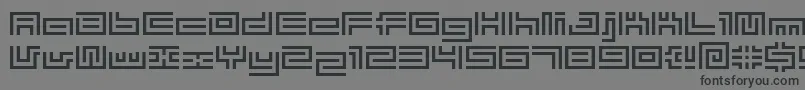 フォントBmtube – 黒い文字の灰色の背景