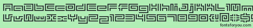 Bmtube-fontti – mustat fontit vihreällä taustalla