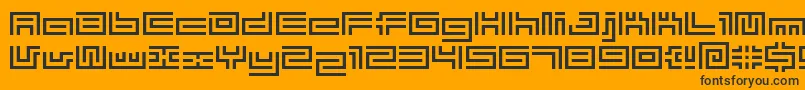 Bmtube Font – Black Fonts on Orange Background