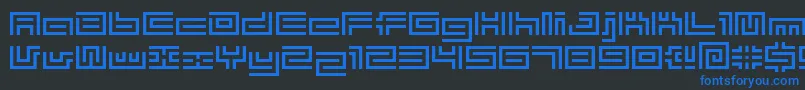 Шрифт Bmtube – синие шрифты на чёрном фоне