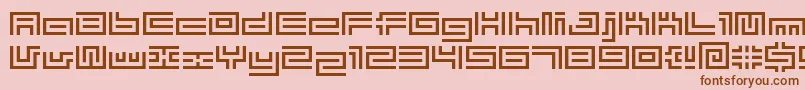 Bmtube-fontti – ruskeat fontit vaaleanpunaisella taustalla