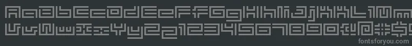 フォントBmtube – 黒い背景に灰色の文字