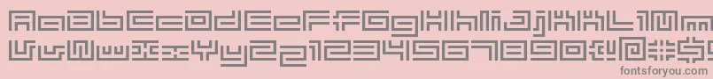 Bmtube-Schriftart – Graue Schriften auf rosa Hintergrund