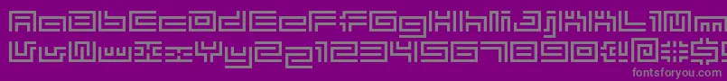 Bmtube-fontti – harmaat kirjasimet violetilla taustalla