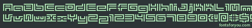 Bmtube-fontti – vihreät fontit mustalla taustalla