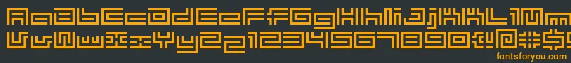 Шрифт Bmtube – оранжевые шрифты на чёрном фоне