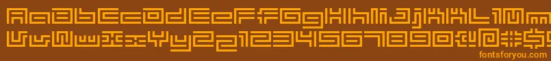 Bmtube-fontti – oranssit fontit ruskealla taustalla