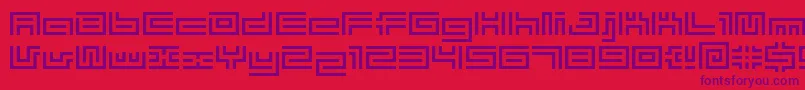 Шрифт Bmtube – фиолетовые шрифты на красном фоне