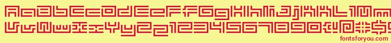 Bmtube Font – Red Fonts on Yellow Background