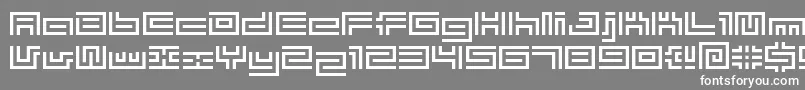 フォントBmtube – 灰色の背景に白い文字