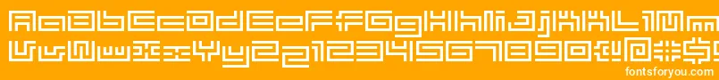 Шрифт Bmtube – белые шрифты на оранжевом фоне