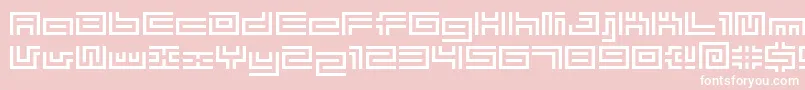 Bmtube-fontti – valkoiset fontit vaaleanpunaisella taustalla