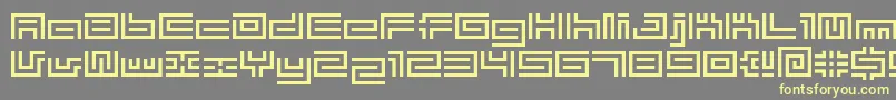 Bmtube-Schriftart – Gelbe Schriften auf grauem Hintergrund