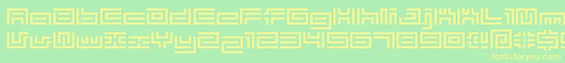 Bmtube-fontti – keltaiset fontit vihreällä taustalla