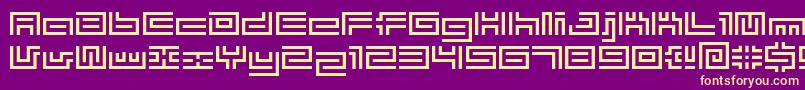 Bmtube-fontti – keltaiset fontit violetilla taustalla