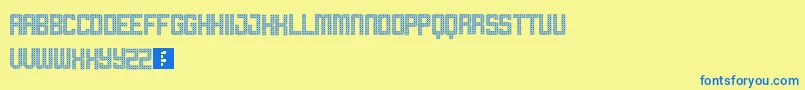 ChristmasSweater Font – Blue Fonts on Yellow Background