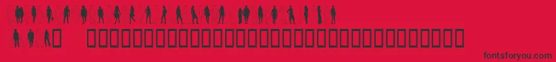 Passarel Font – Black Fonts on Red Background
