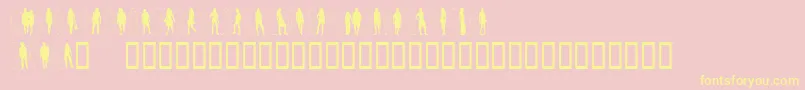 Passarel Font – Yellow Fonts on Pink Background
