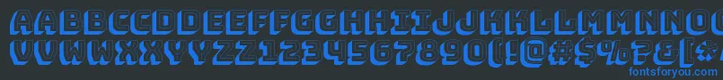 BungeeshadeRegular Font – Blue Fonts on Black Background