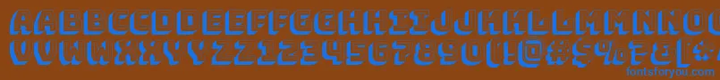 BungeeshadeRegular Font – Blue Fonts on Brown Background