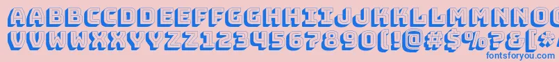 BungeeshadeRegular Font – Blue Fonts on Pink Background